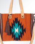 American Darling Tote Saddle Blanket Genuine Leather Women Bag Western Handbag Purse