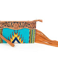 American Darling Wristlet Genuine Leather Women Bag W. Handbag Purse –
