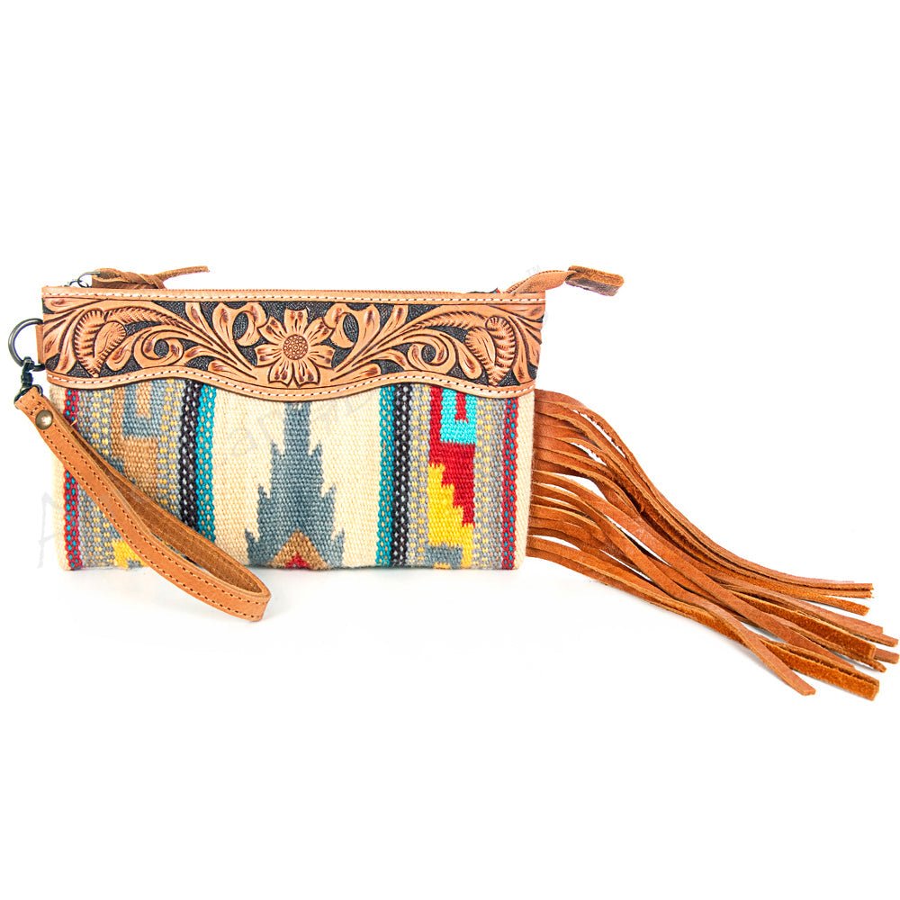 American Darling Wristlet Genuine Leather Women Bag W. Handbag Purse –