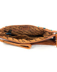 American Darling ADBG344TANE Wristlet Hand Tooled Saddle Blanket Genuine Leather Women Bag Western Handbag Purse