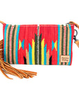 American Darling ADBG344TANDAR3 Wristlet Hand Tooled Saddle Blanket Genuine Leather Women Bag Western Handbag Purse