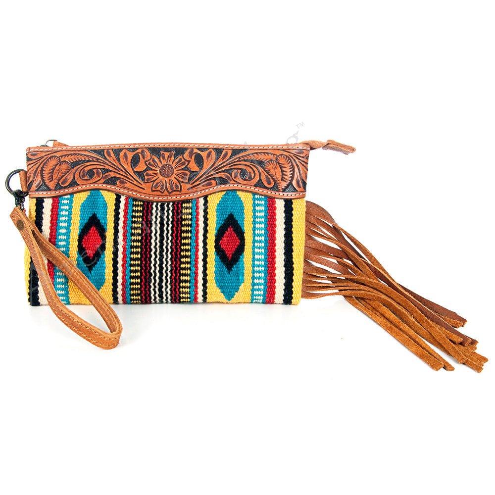 American Darling Wristlet Genuine Leather Women Bag W. Handbag Purse –