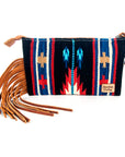 American Darling ADBG344TANDAR6 Wristlet Hand Tooled Saddle Blanket Genuine Leather Women Bag Western Handbag Purse