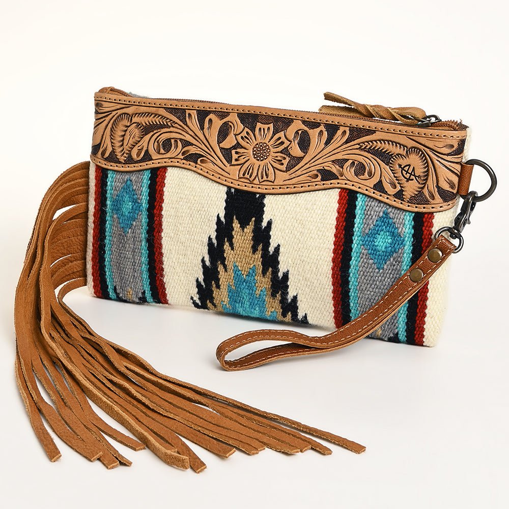 American Darling Wristlet Genuine Leather Women Bag W. Handbag Purse –