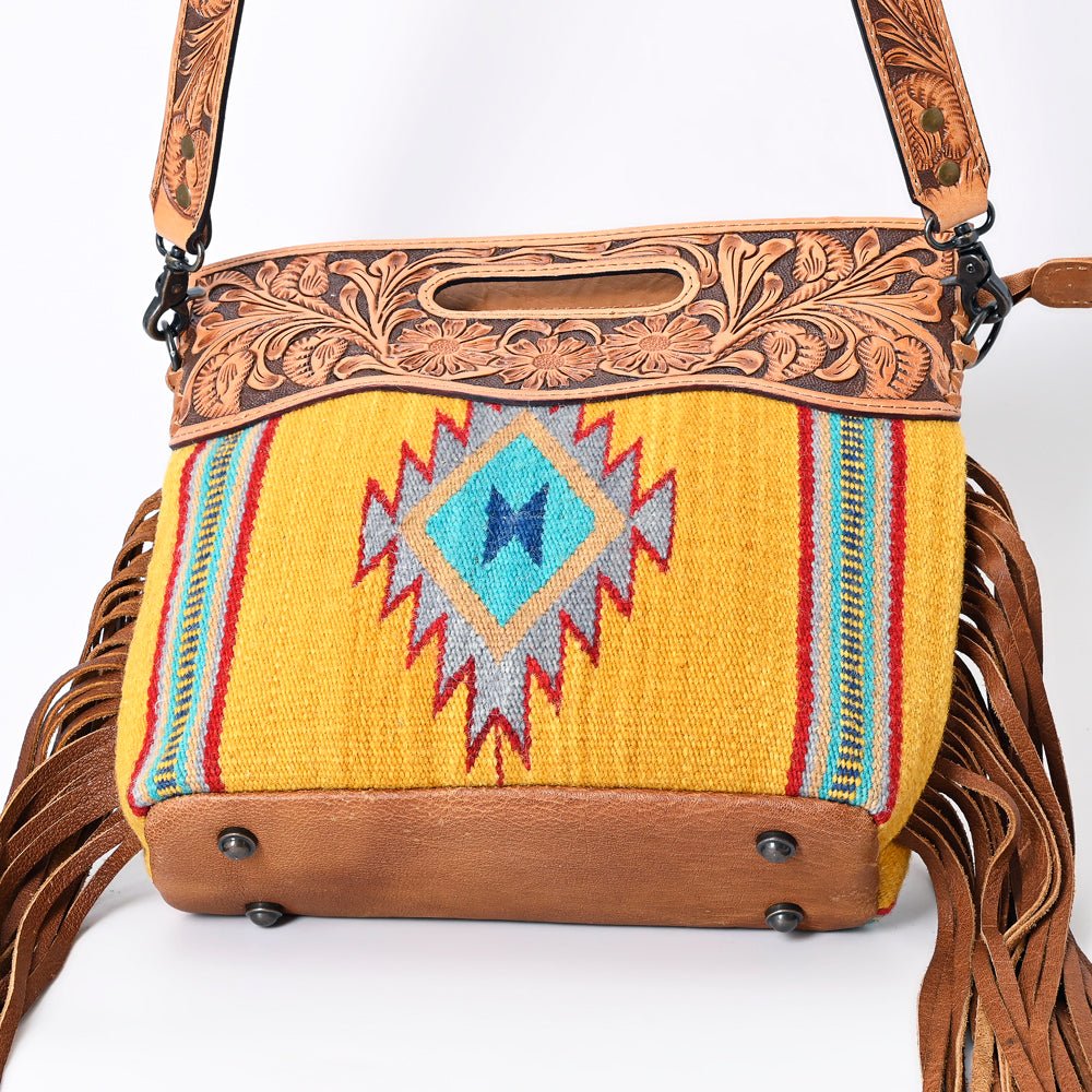 American Darling ADBG496A Clutch Hand Tooled Saddle Blanket Genuine Leather Women Bag Western Handbag Purse