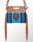 American Darling ADBG496A Clutch Hand Tooled Saddle Blanket Genuine Leather Women Bag Western Handbag Purse