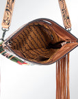 American Darling ADBG496A Clutch Hand Tooled Saddle Blanket Genuine Leather Women Bag Western Handbag Purse