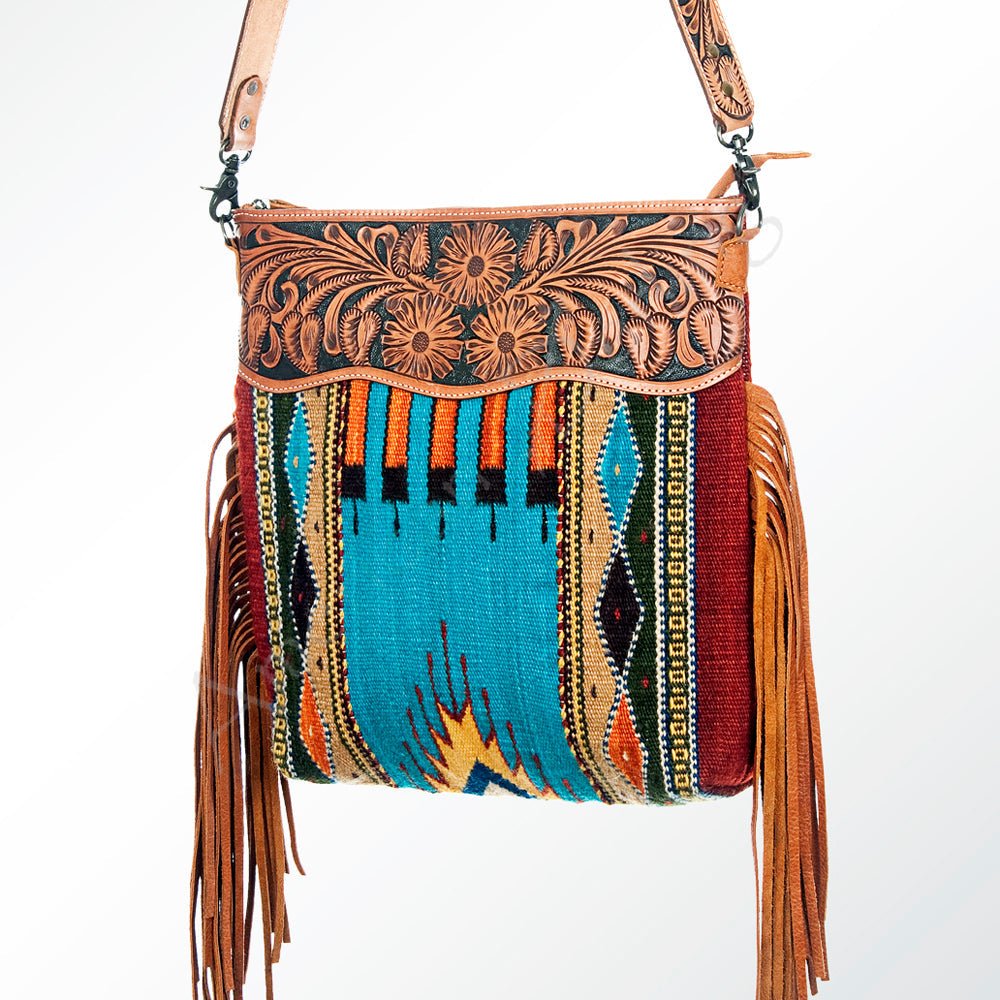 American Darling Signature Crossbody Hand Tooled Saddle Blanket Genuine Leather Women Bag Western Handbag Purse