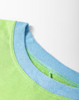 Plus Size Colorblock Raw Edge Short Sleeve T-Shirt