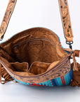 American Darling Signature Crossbody Hand Tooled Saddle Blanket Genuine Leather Women Bag Western Handbag Purse