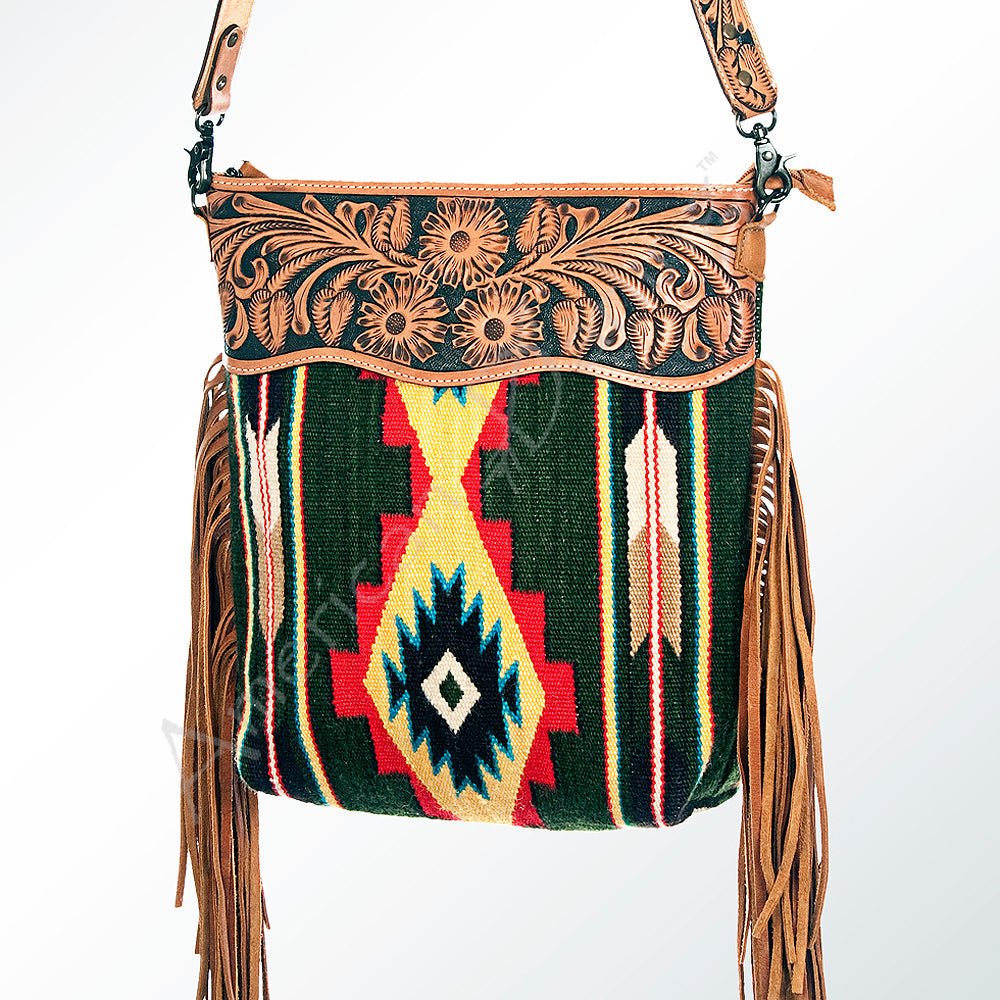 American Darling Signature Crossbody Hand Tooled Saddle Blanket Genuine Leather Women Bag Western Handbag Purse
