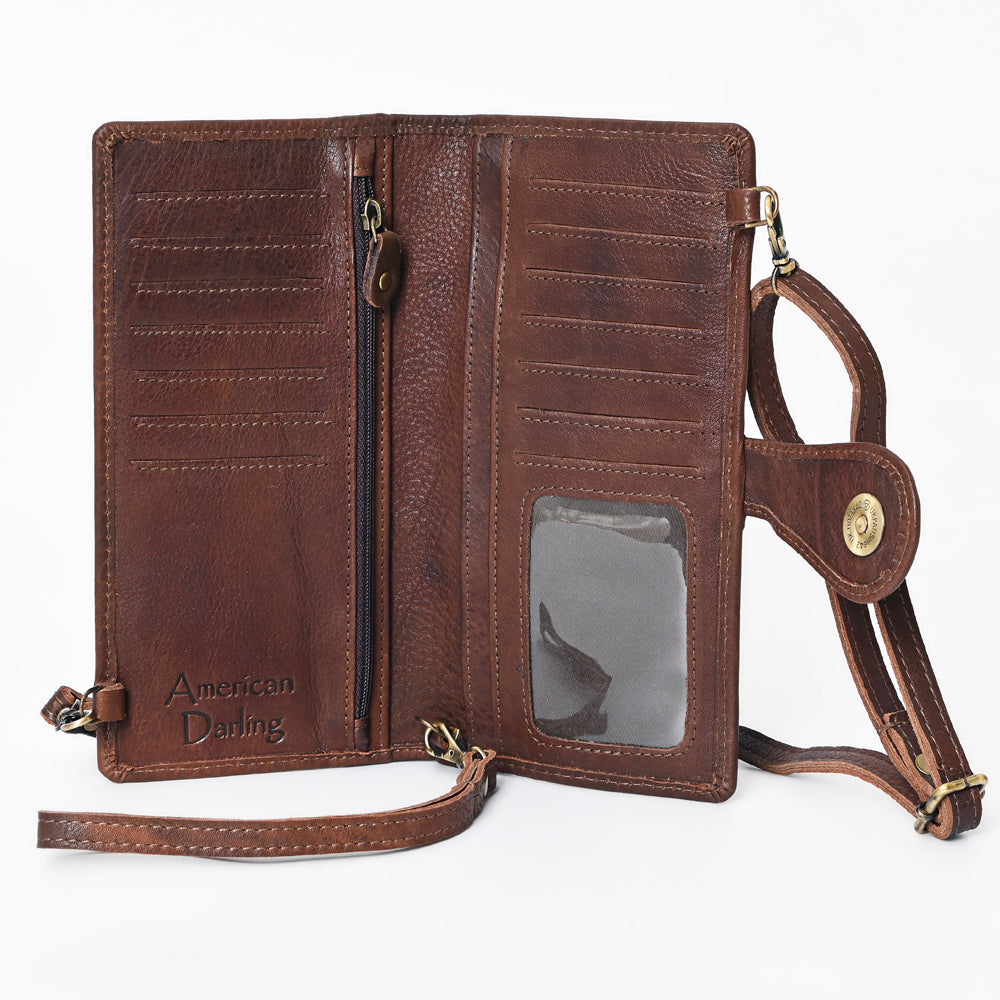 American Darling Wristlet Genuine Leather Women Bag Western Handbag Purse