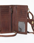 American Darling Wristlet Genuine Leather Women Bag Western Handbag Purse