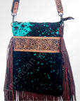 American Darling Large Crossbody Hand Tooled Hair On Genuine Leather Women Bag Western Handbag Purse