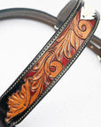 AMERICAN DARLING Western Horse Headstall American Leather Dark Brown