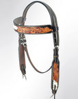 AMERICAN DARLING Western Horse Headstall American Leather Dark Brown