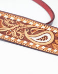 Authentic Dark Brown Leather Western Horse Headstall With Durable Fit And Comfort
