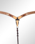 Exquisite Durable Full Grain Leather Western Equestrian Breast Collar In Dark Brown
