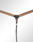 AMERICAN DARLING Western Horse Breast Collar Hand Carved American Leather Tan