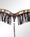 AMERICAN DARLING Western Horse Breast Collar American Leather Brown