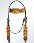 AMERICAN DARLING Western Horse Headstall Breast Collar Set American Leather