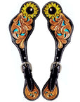 Durable Handcrafted PremiumLeather Spur Straps For Women Western Riding Show Rodeo