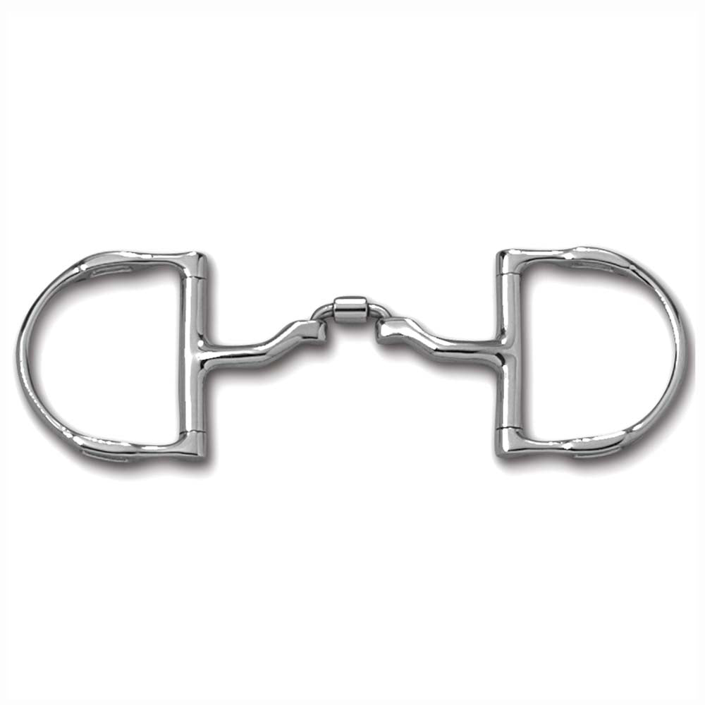 5 in Myler H. Bit Dee Hooks Stainless Steel Correctional Ported Barrel