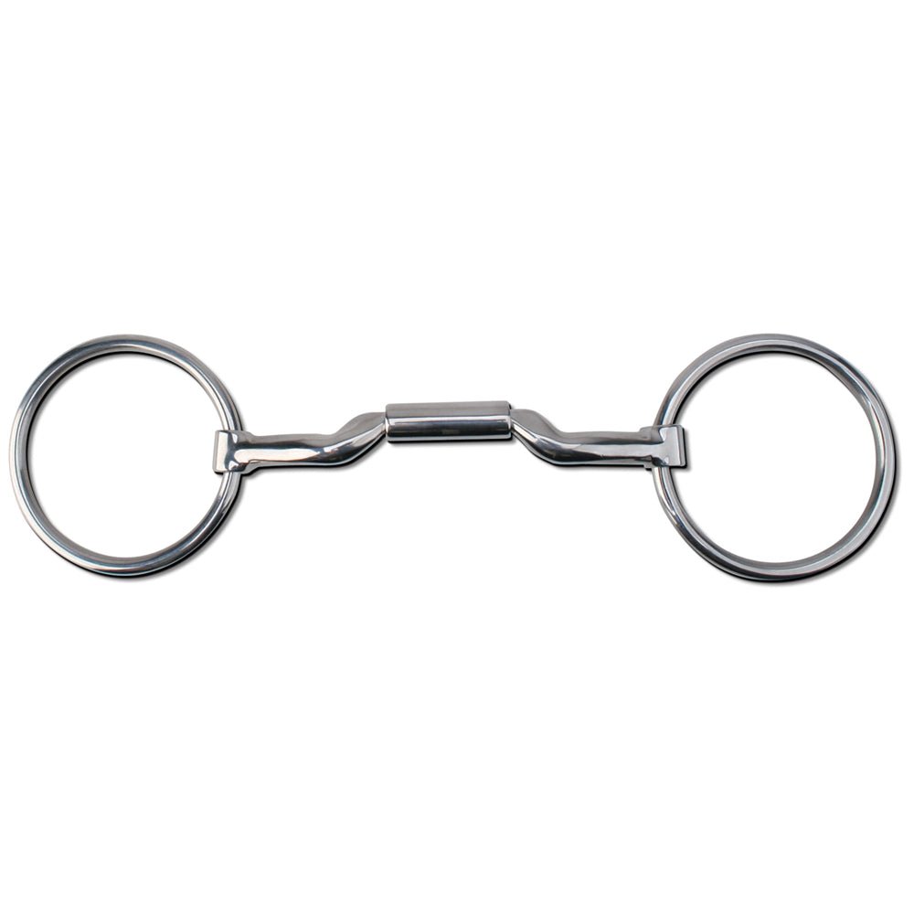 6 in Myler H. Bit Loose Ring Mullen W/ Low Ported Barrel – Hilason