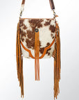 American Darling ADBGZ257TAW Messenger Hair-On Genuine Leather Women Bag Western Handbag Purse
