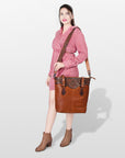 American Darling ADBGZ259 Tote Hand Tooled Genuine Leather Women Bag Western Handbag Purse