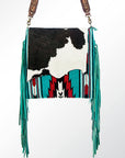 ADBGZ260D1 American Darling Saddle Blanket Hair On Genuine Leather Women Bag Western Handbag Purse