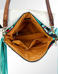 ADBGZ260D1 American Darling Saddle Blanket Hair On Genuine Leather Women Bag Western Handbag Purse