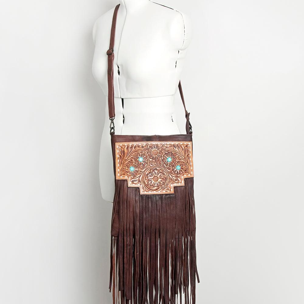 American Darling ADBGZ263 Crossbody Hand Tooled Genuine Leather Women Bag Western Handbag Purse
