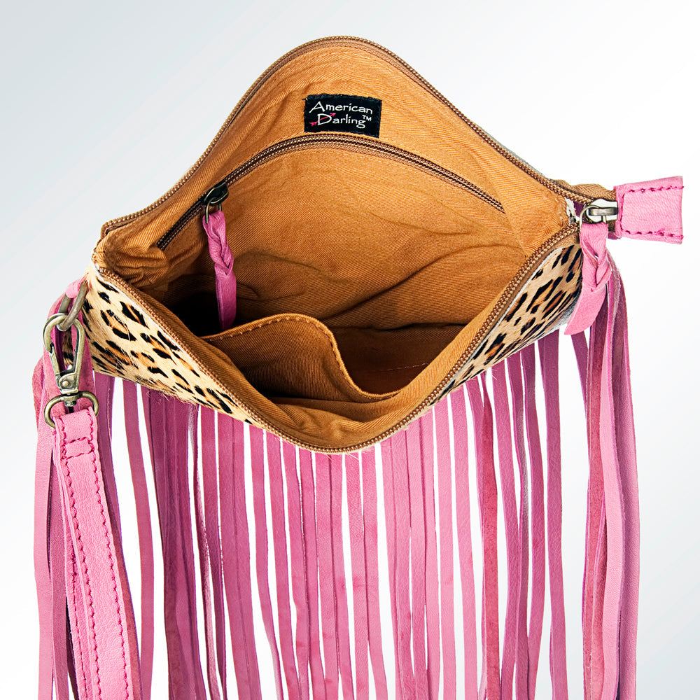 American Darling ADBGZ264CHE Small Crossbody Hair-On Genuine Leather Women Bag Western Handbag Purse