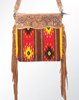 American Darling ADBGZ268 Signature Crossbody Hand Tooled Saddle Blanket Genuine Leather Women Bag Western Handbag Purse