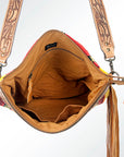 American Darling ADBGZ268 Signature Crossbody Hand Tooled Saddle Blanket Genuine Leather Women Bag Western Handbag Purse