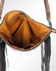 American Darling ADBGZ272 Messenger Hand Tooled Saddle Blanket Genuine Leather Women Bag Western Handbag Purse
