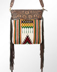American Darling ADBGZ273 Messenger Hand Tooled Saddle Blanket Genuine Leather Women Bag Western Handbag Purse