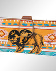 American Darling Wristlet Bag, Hand-Painted Genuine Leather, Western Vegetable Tanned Full Grain Leather Wallet Bag