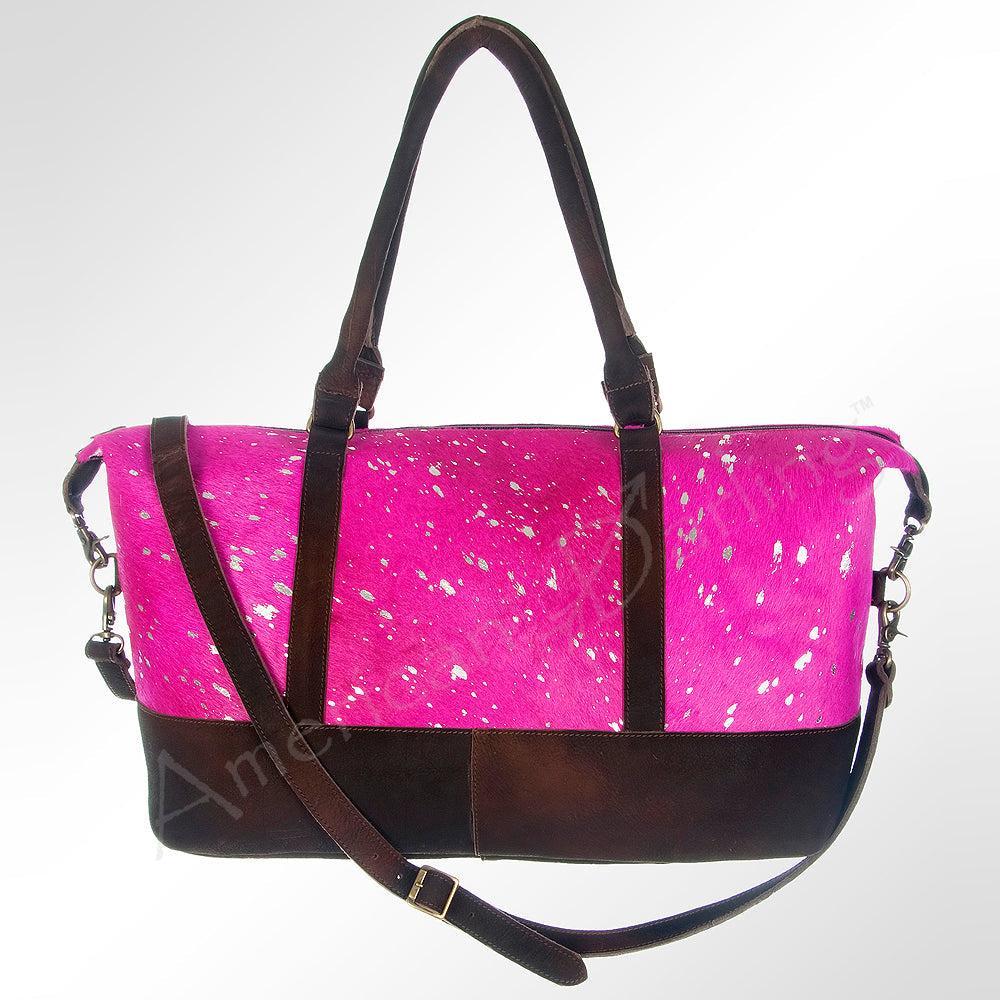 American Darling ADBGZ274 Duffel Hair-On Genuine Leather Women Bag Western Handbag Purse