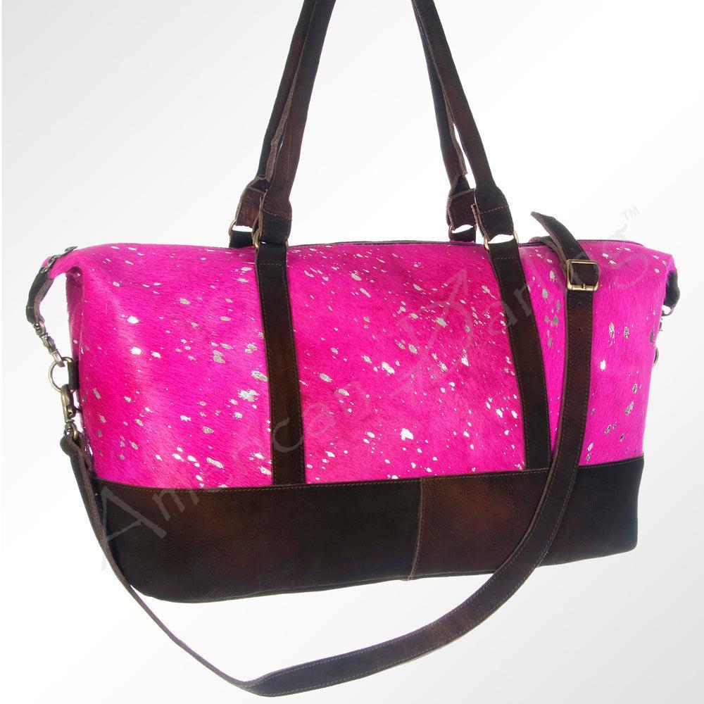 American Darling ADBGZ274 Duffel Hair-On Genuine Leather Women Bag Western Handbag Purse