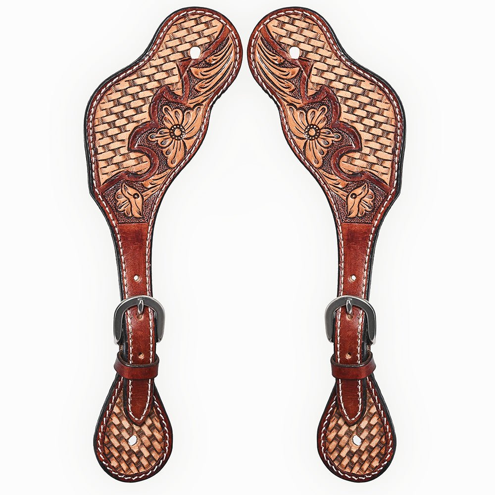 Durable Handcrafted PremiumLeather Spur Straps For Women Western Riding Show Rodeo