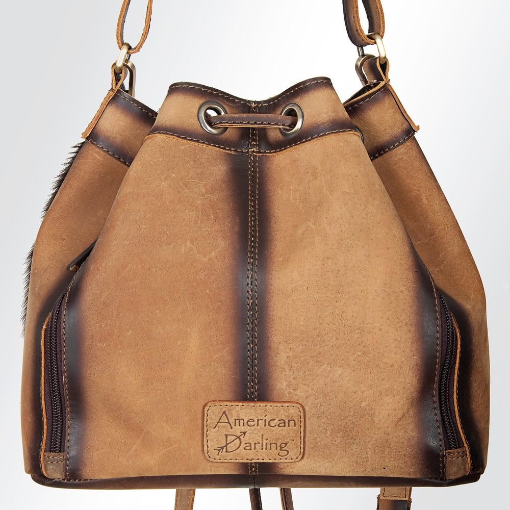 American Darling ADBGI125B Bucket Hair-On Genuine Leather Women Bag Western Handbag Purse