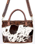 American Darling Tote Hand Tooled Hair On Genuine Leather Women Bag Western Handbag Purse