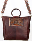 American Darling Tote Hand Tooled Hair On Genuine Leather Women Bag Western Handbag Purse