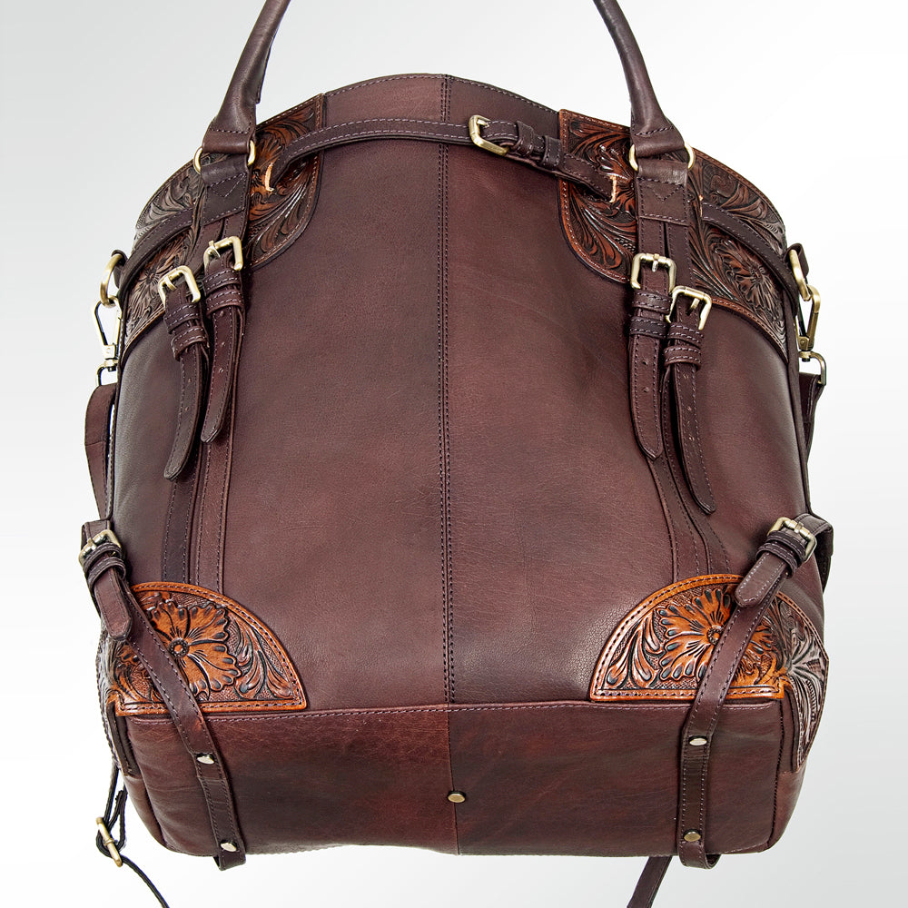 American Darling ADBGI147B Tote Hand Tooled Genuine Leather Women Bag Western Handbag Purse