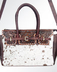 American Darling Tote Hand Tooled Hair On Genuine Leather Women Bag Western Handbag Purse