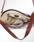 American Darling ADBGI152 Tote Hand Tooled Hair-On Genuine Leather Women Bag Western Handbag Purse