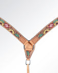 AMERICAN DARLING Western Horse Headstall Breast Collar Set American Leather
