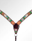 AMERICAN DARLING Western Horse Headstall Breast Collar Set American Leather